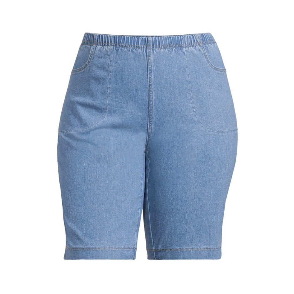 Just My Size Women’s Plus Size 4 Pocket Pull On Bermuda Shorts 1X (16W) NWT
